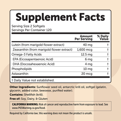 Rovera Lutein & Zeaxanthin Softgels